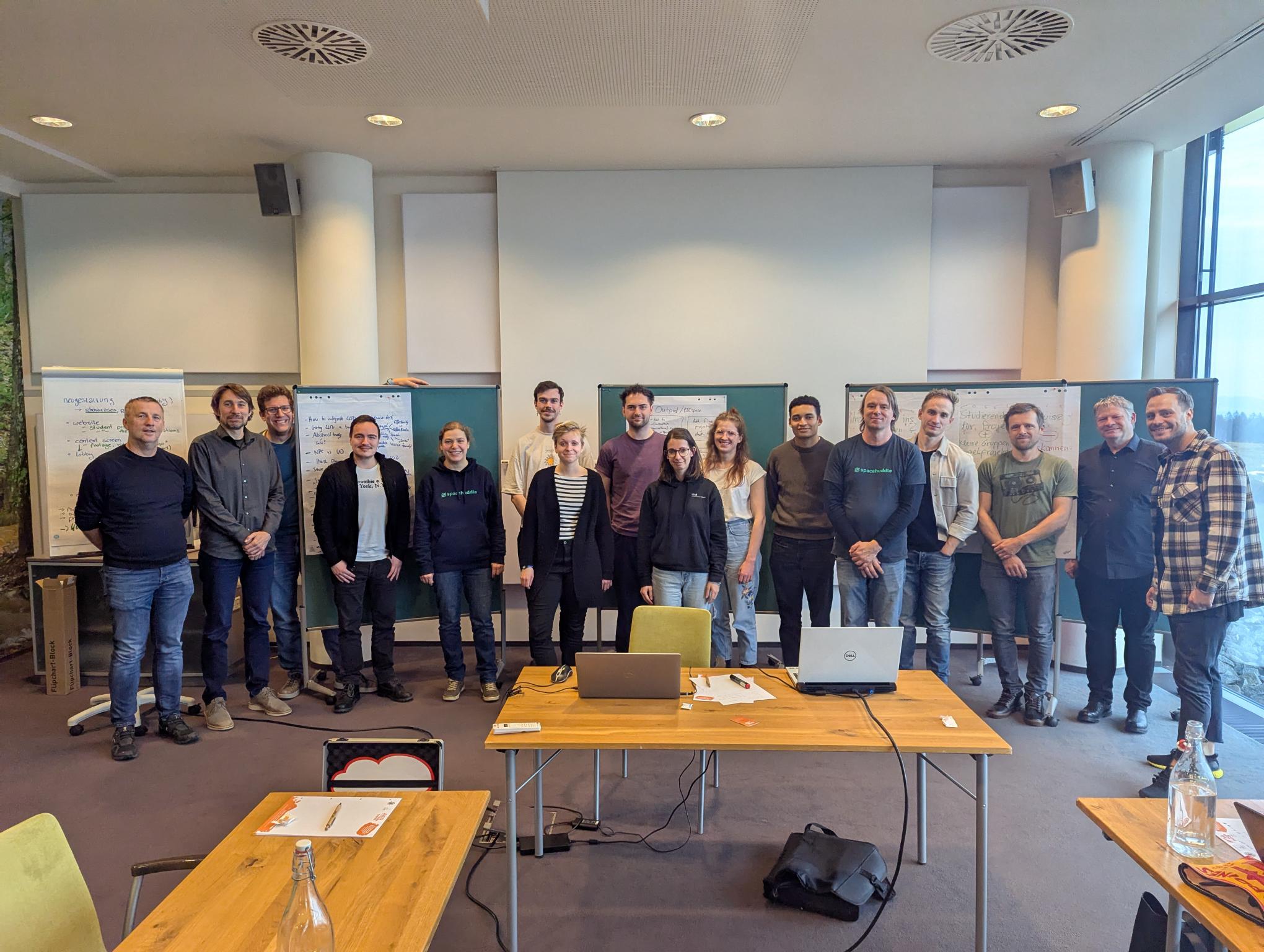 The lab group at the retreat.