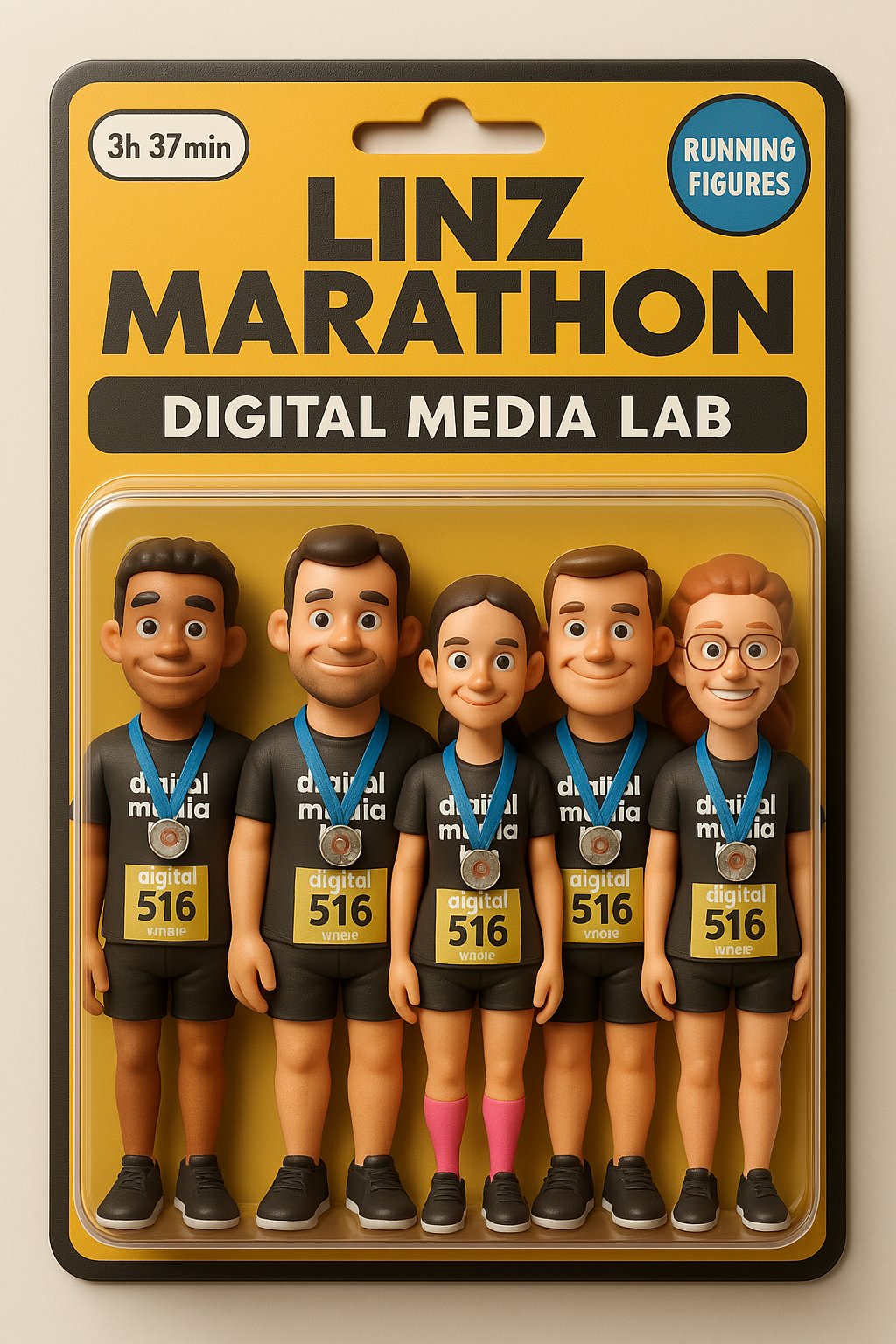 The team as action figures.