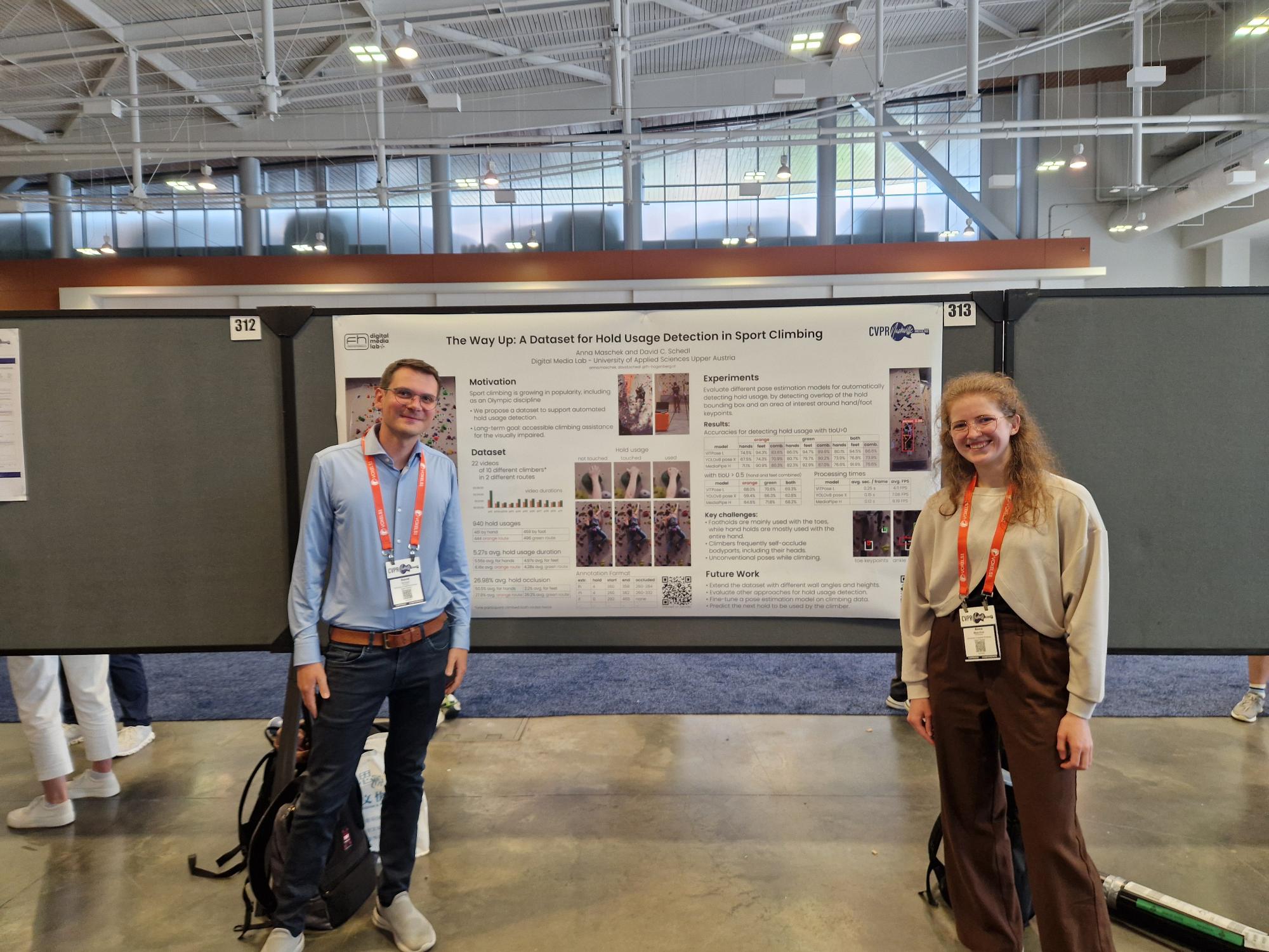 David and Anna presenting their work at CVPR 2025.