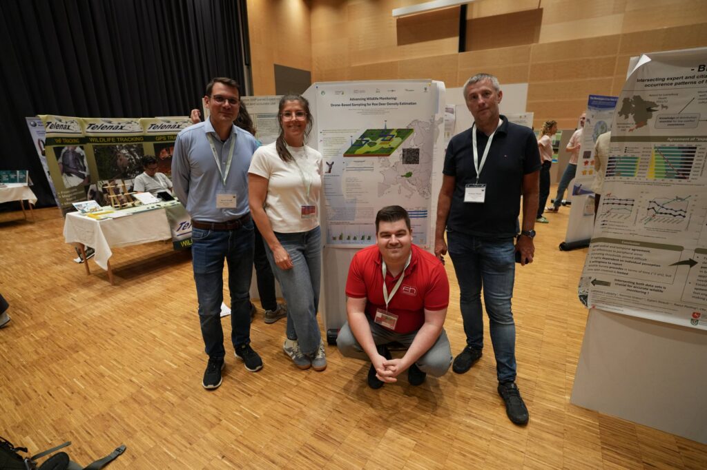 Christoph, David and Andreas at the International Wildlife Congress 2025.